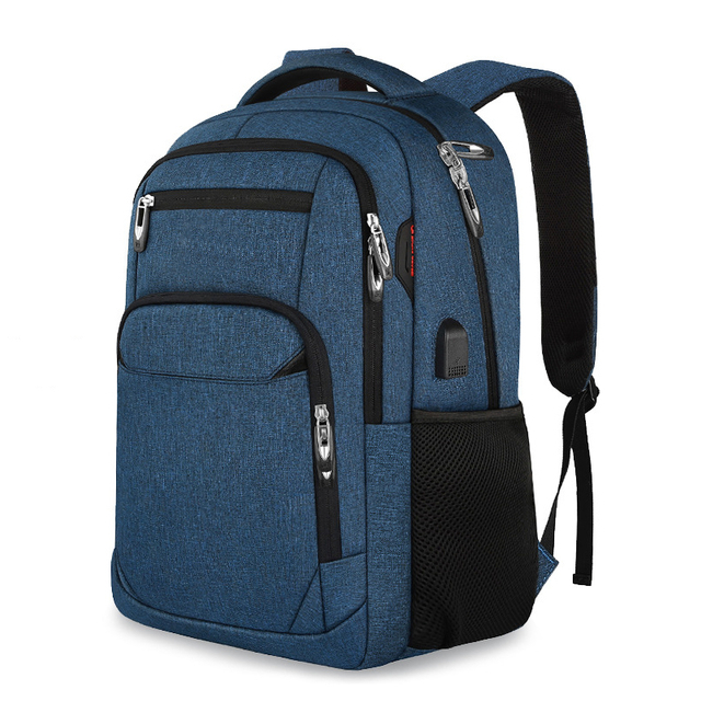 Water Resistant Business Computer Bag Backpack With USB Charging Port