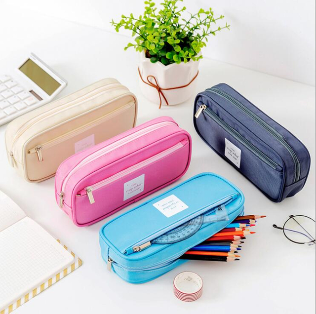 Customize Two Layers Pencil Box Stationery Bag for Student 