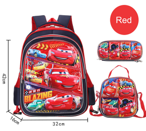 3 in 1 Student Bookbag Schoolbag Set for Primary Boys Girls with Lunch Bag and Pencil Case