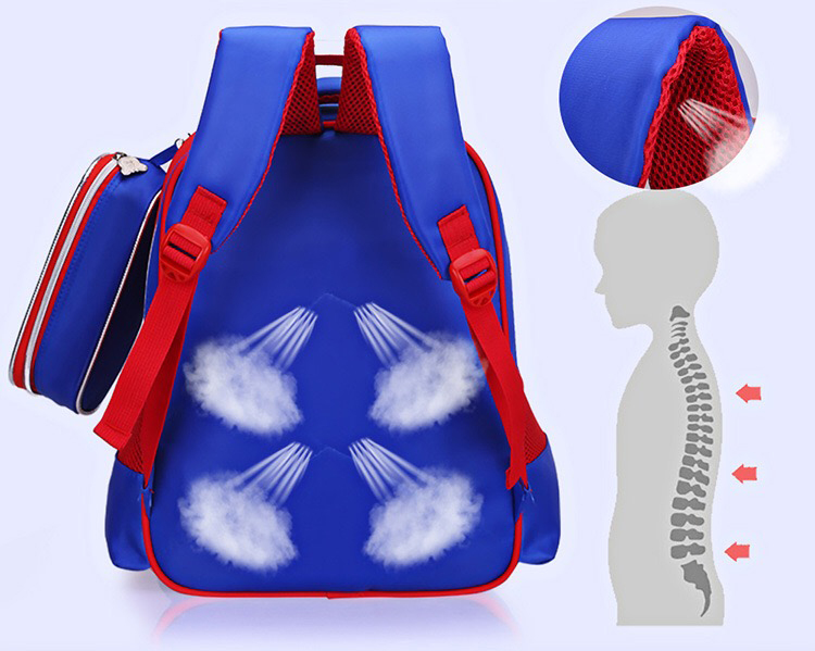 back side of 3D School Bag set