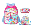 3D Cartoon School Bag Set for Kids 3 in 1 Kids Backpack Set with Lunch bag and Pencil Case