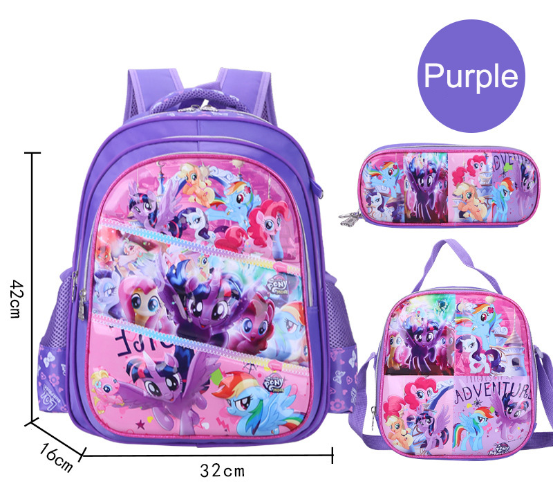 3D school backpack set