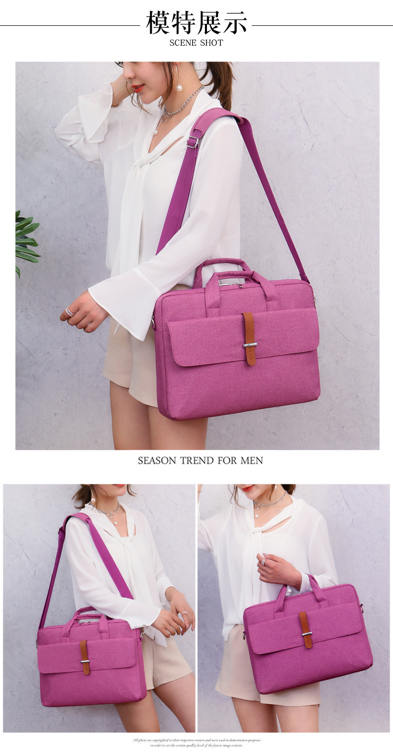 model show of rose laptop shoulder bag