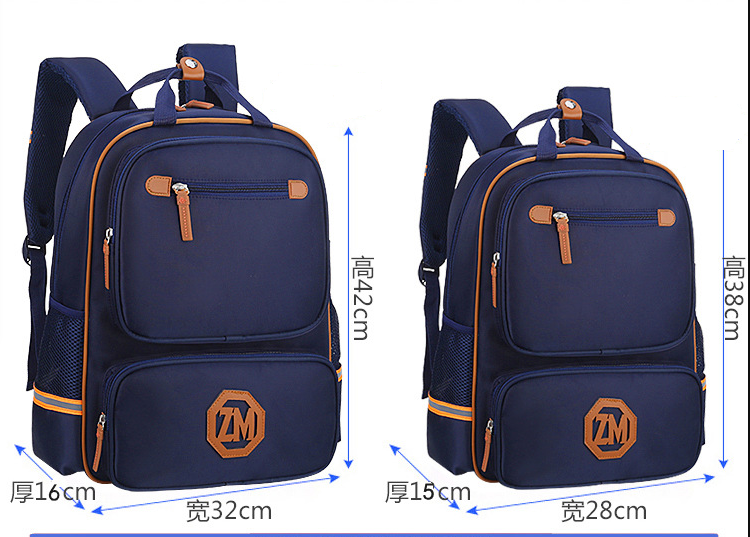 size of Children school bag Student Book Bag for School