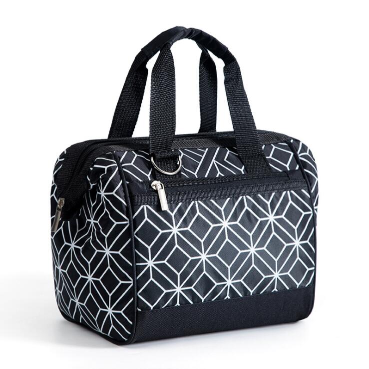 Nylon Portable Thermal Cooler Bag Insulation Lunch Bag for Women