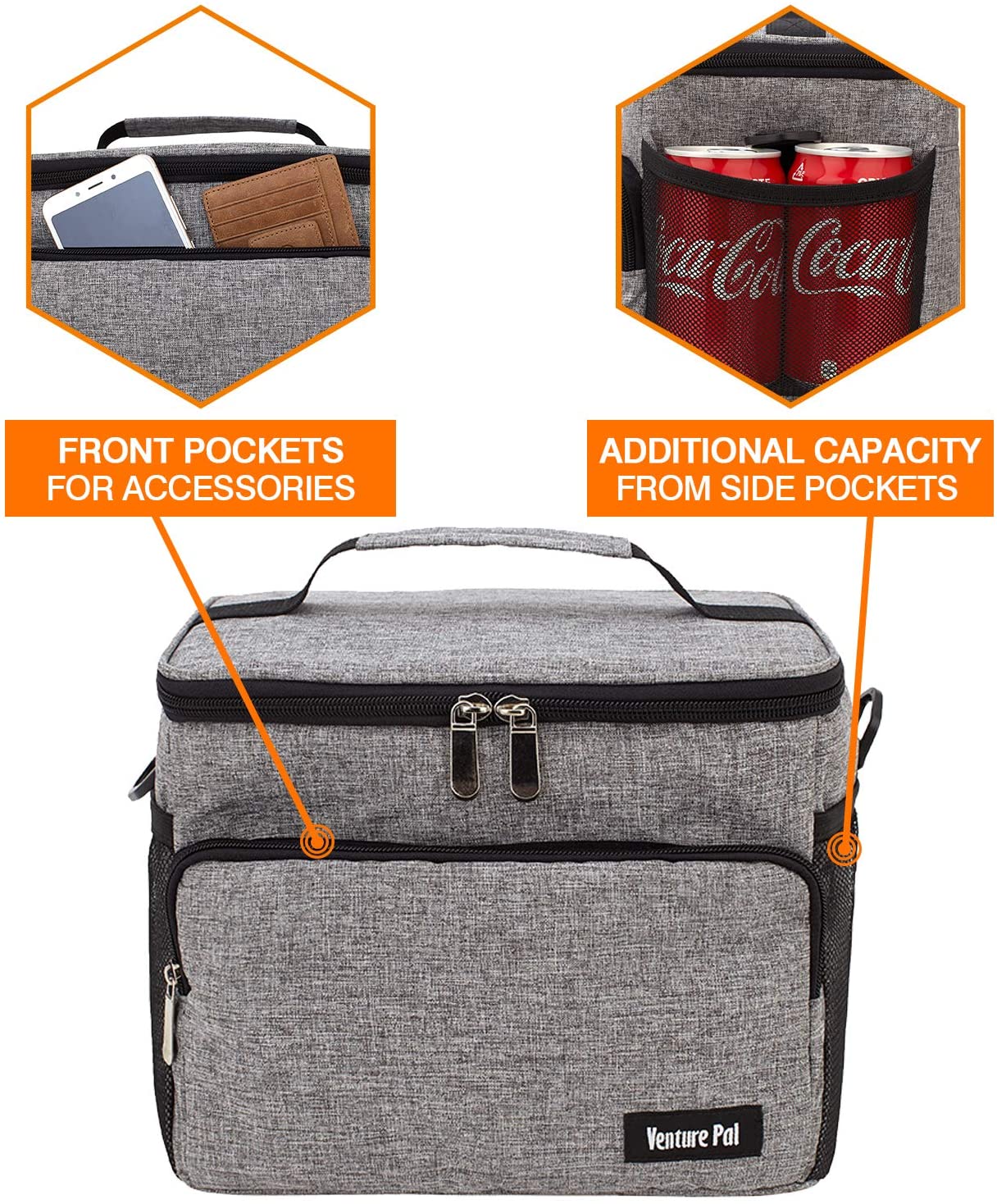 backside of cooler lunch bag