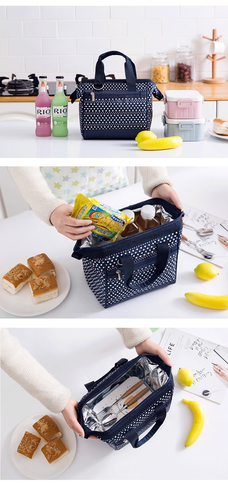 portable Cooler Lunch Bag for Women