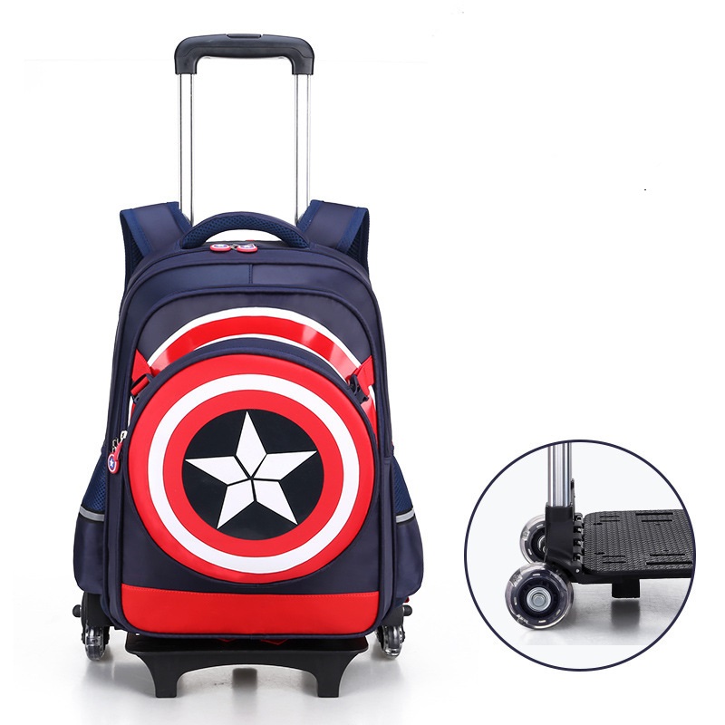 navy blue of rolling school bag