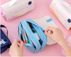 Portable Canvas Student Stationery Organizer Pencil Bag 