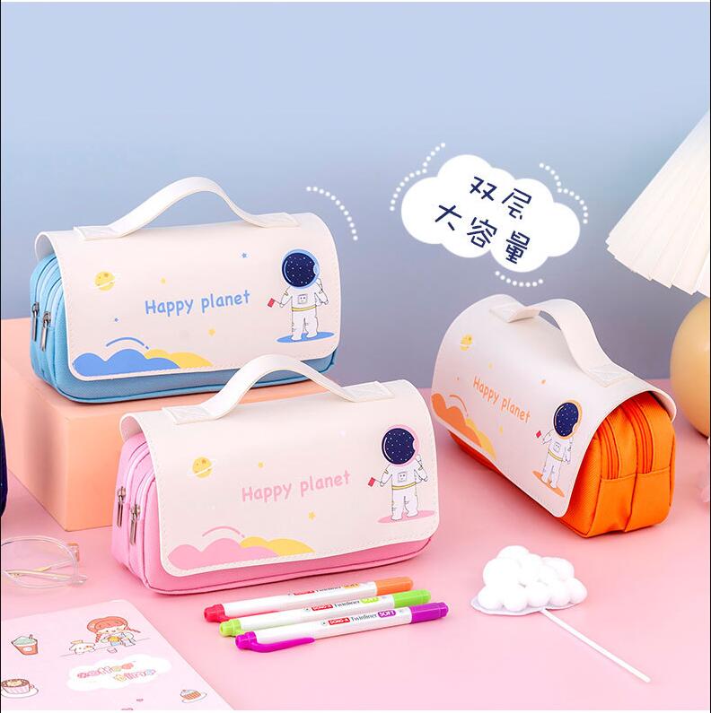 double zipper of pencil bag