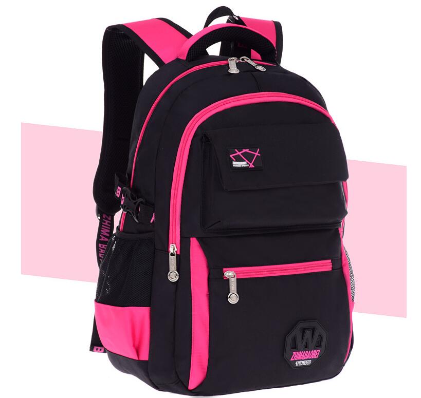 rosy color teenager school bag backpack for high school