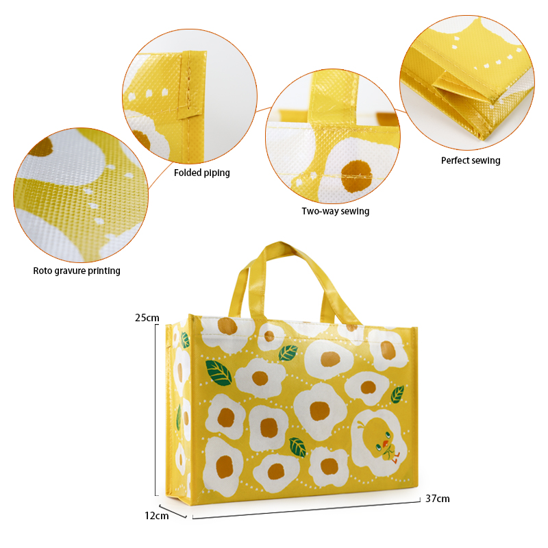 details of Promotional Custom Recycled Laminated Non Woven Shopping Bag