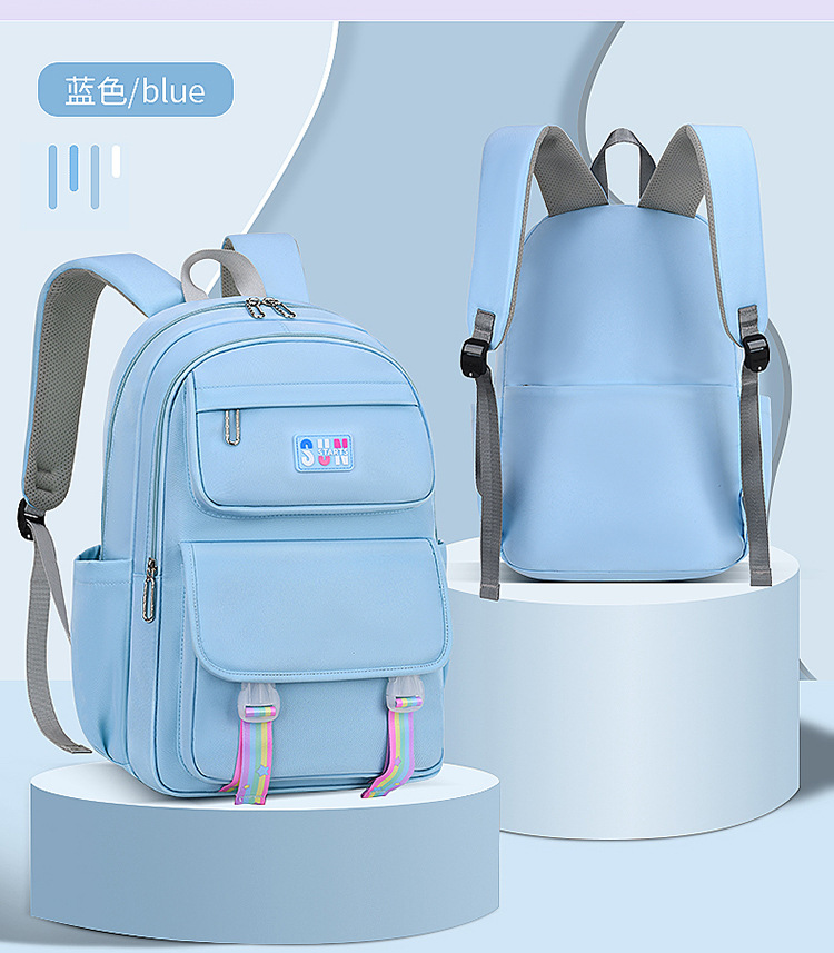 blue color of Leisure Backpack for Girls Schoolbag for Middle School