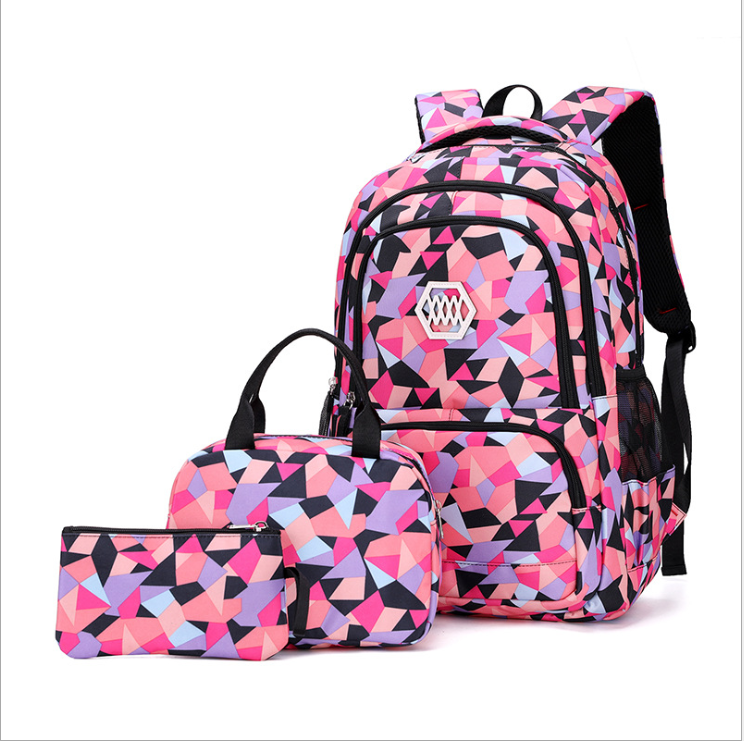 3 in 1 Stylish Teenager School Backpack Set for Middle School Girls