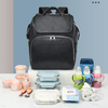 Stylish Multifunctional PU Leather Mommy Bag Diaper Backpack with Baby Crib