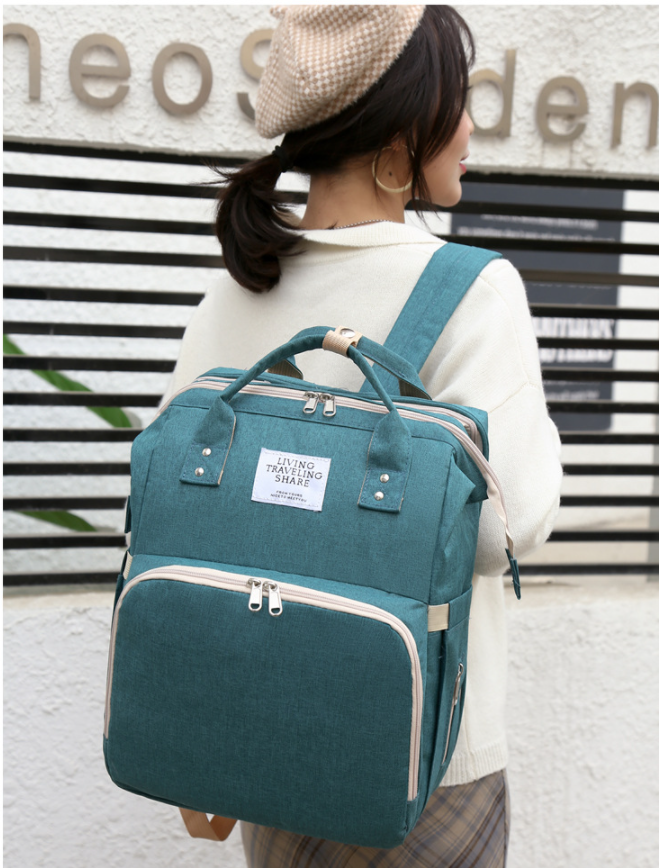model show of diaper bag backpack