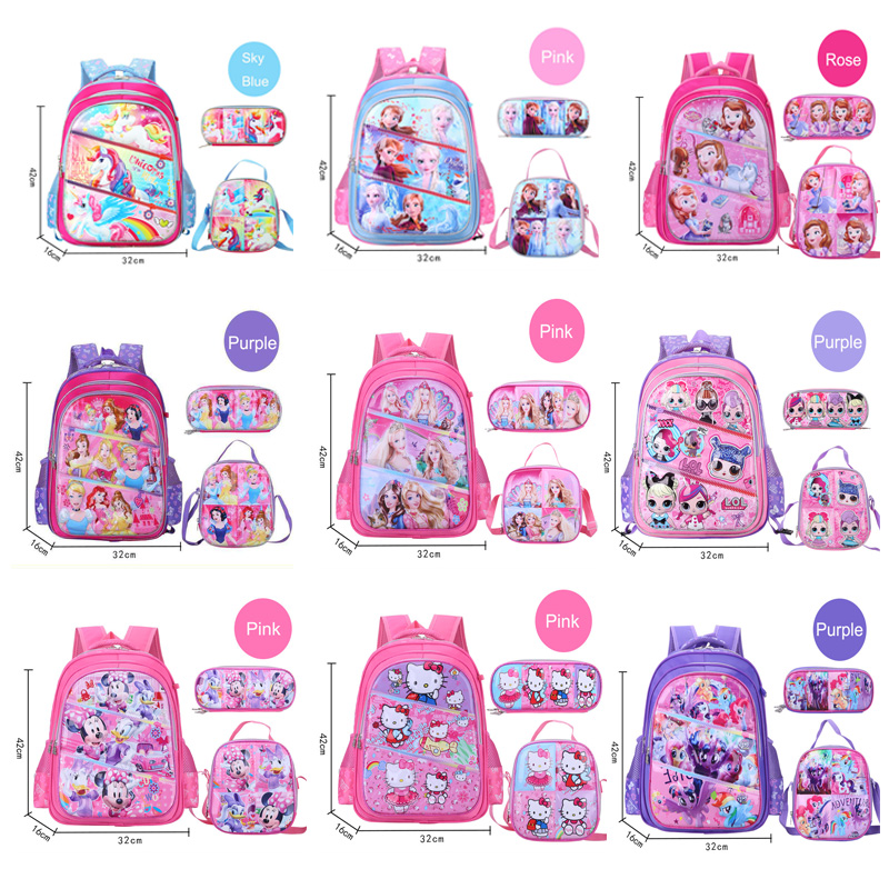 3D Cartoon School bag set