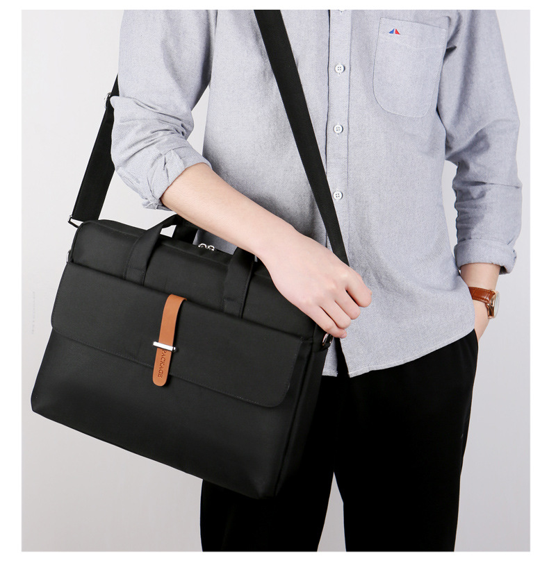 model show of black compute sling bag