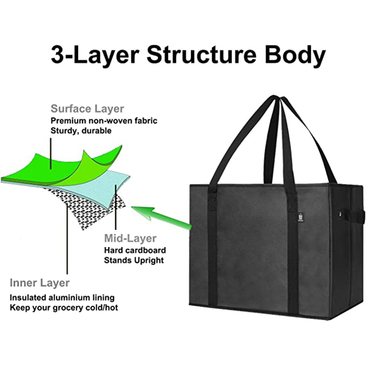 3-layer food delivery cooler bag