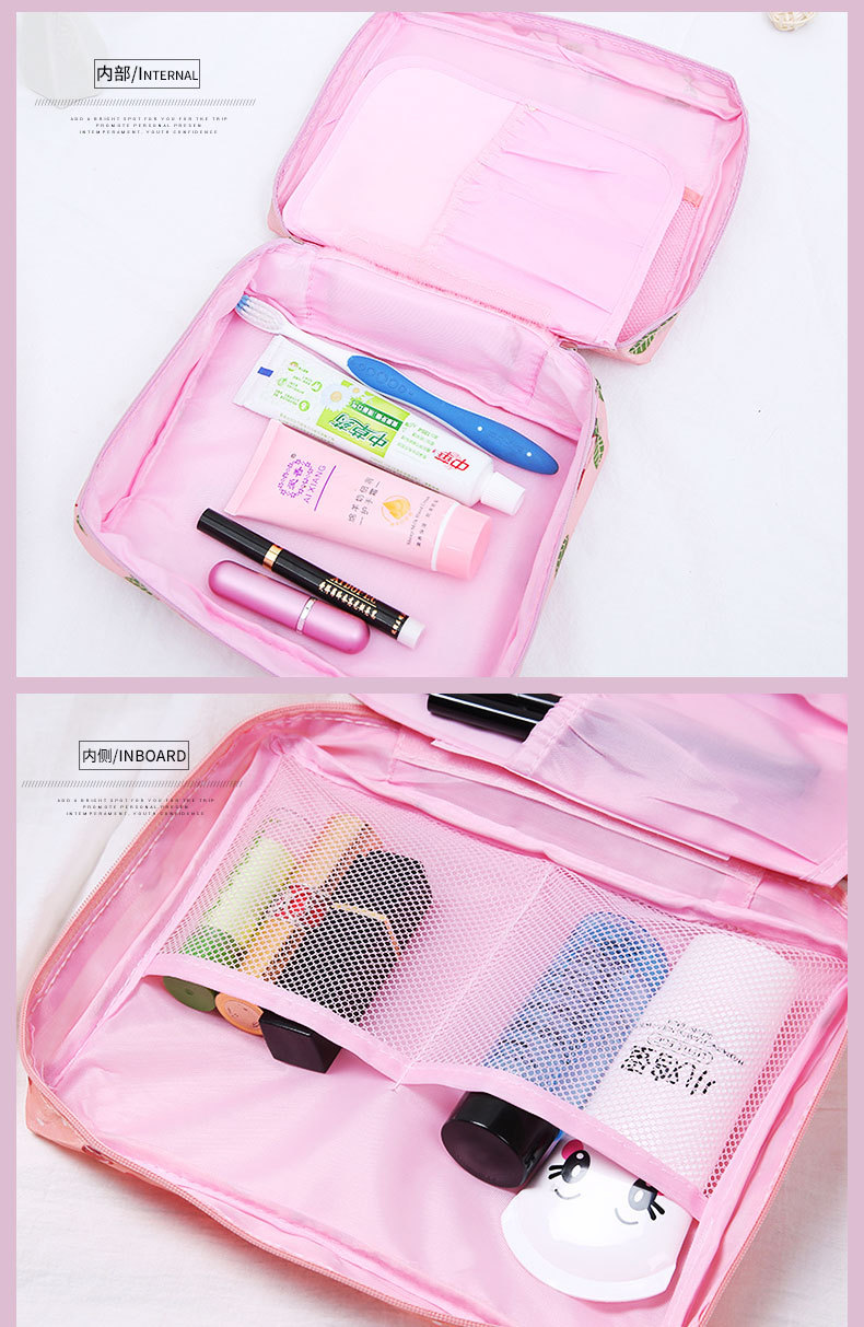 product show of women travel cosmetic storage bag