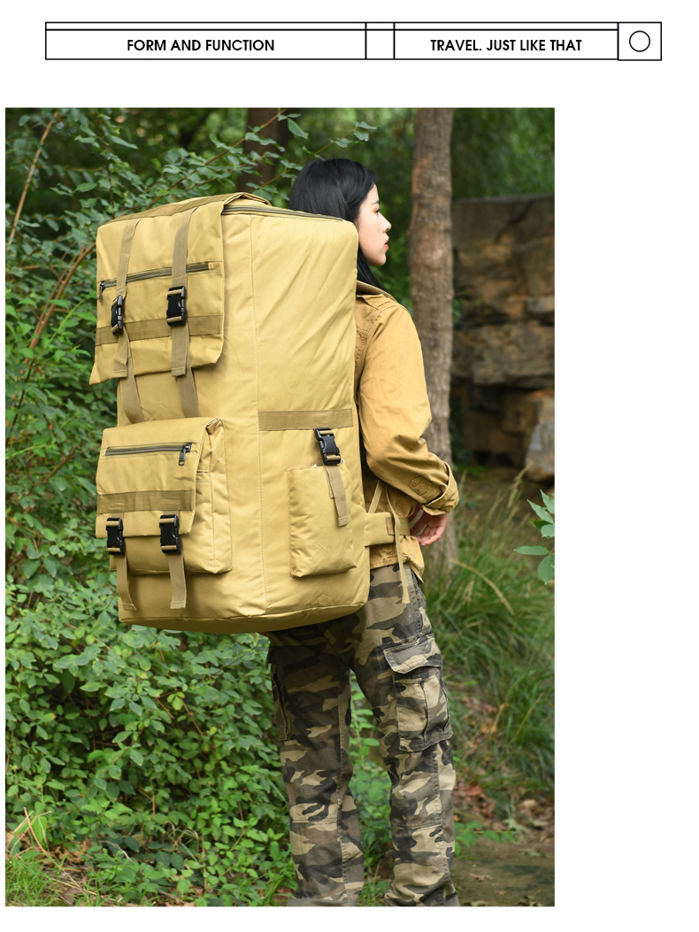 model show of Militray Camouflage Sport Hiking Backpack bag 4
