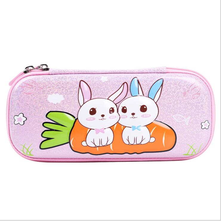 pink color of EVA 3D Cartoon Pen Box