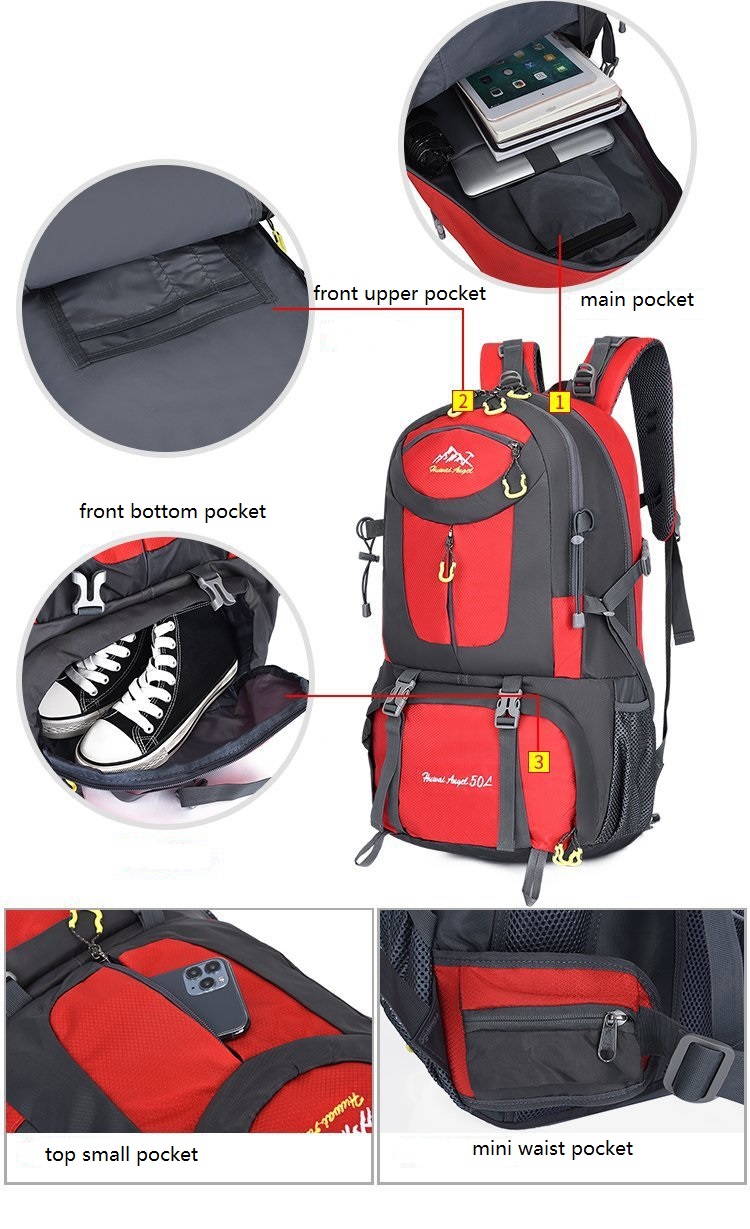 OEM outdoor sports trekking hiking travel bags backpack