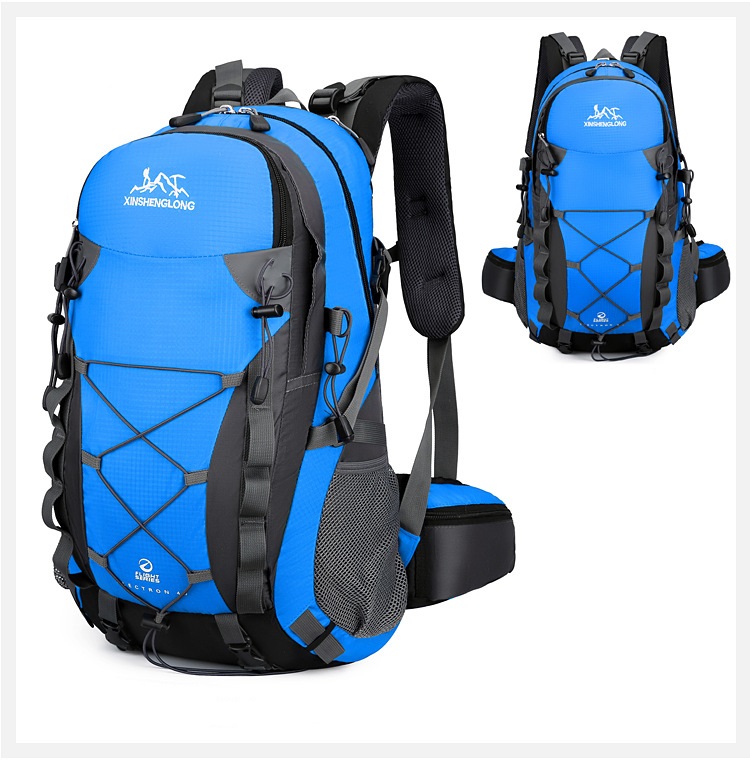 sky blue of Waterproof Outdoor Travelling Climbing Backpack Bag