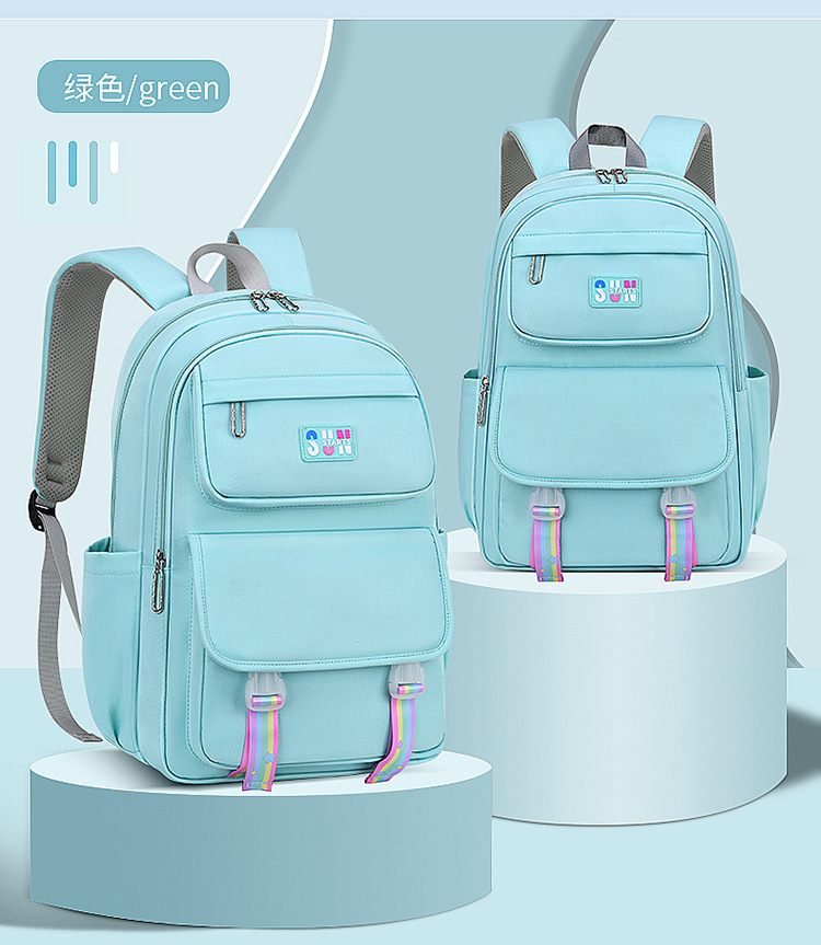green color of Leisure Backpack for Girls Schoolbag for Middle School