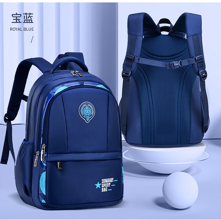 dark blue Large Capacity Children Backpack School Bag for Boys