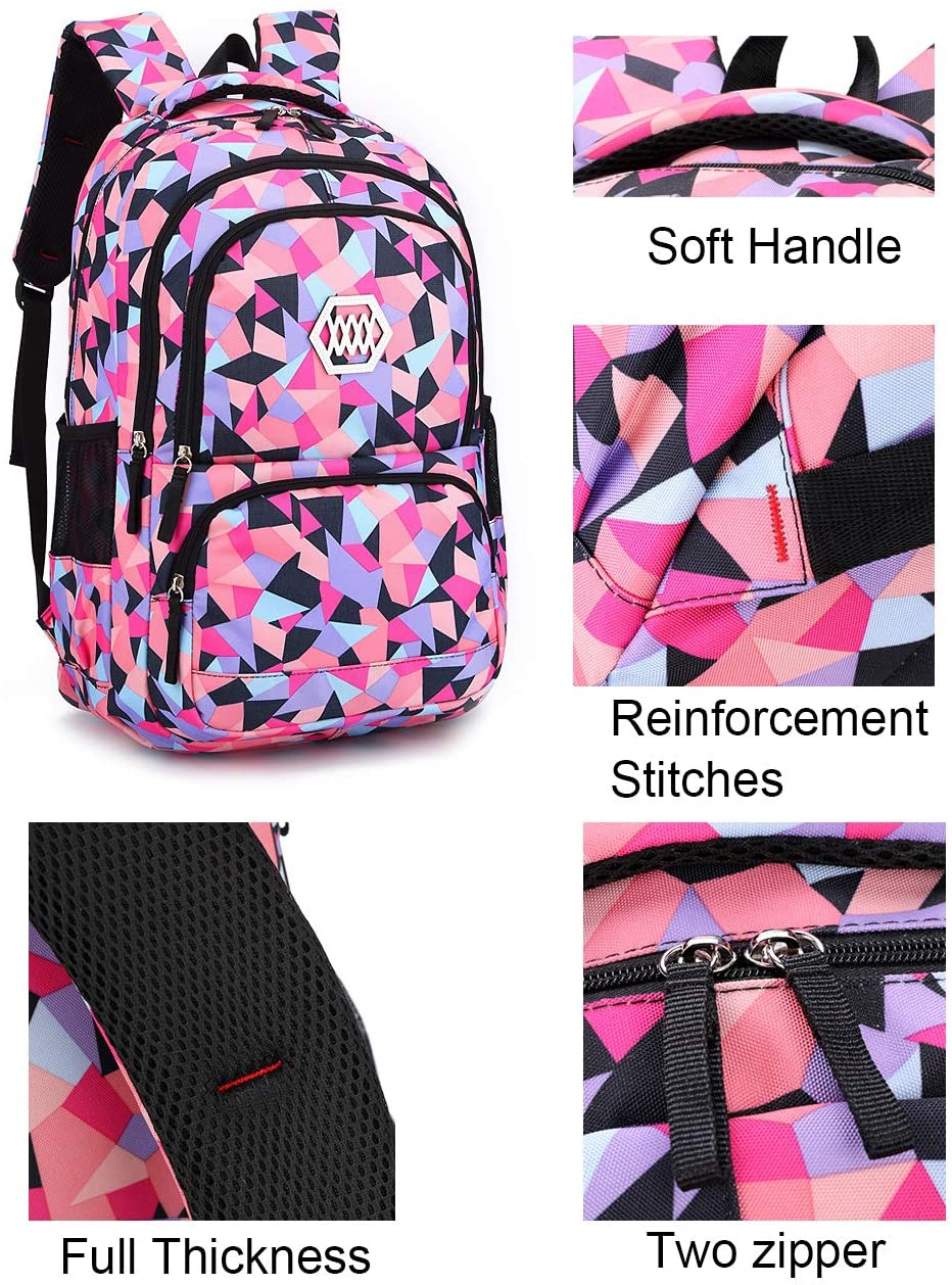 details of school backpack set