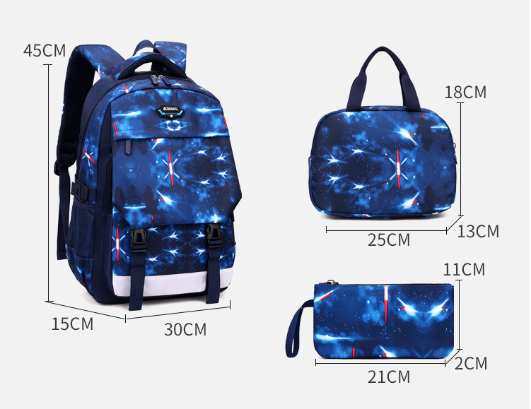size of schoolbag set