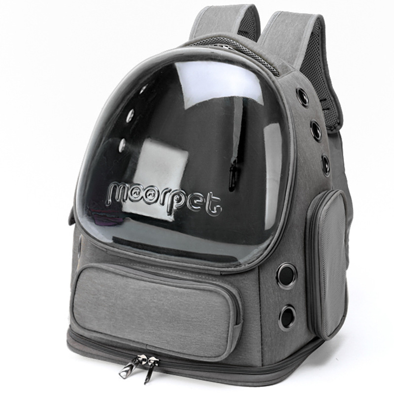 Breathable Cat Carrier Large Space Pet Backpack for Kitty Small Dog Transparent & Foldable Pet Carrier for Travel Hiking