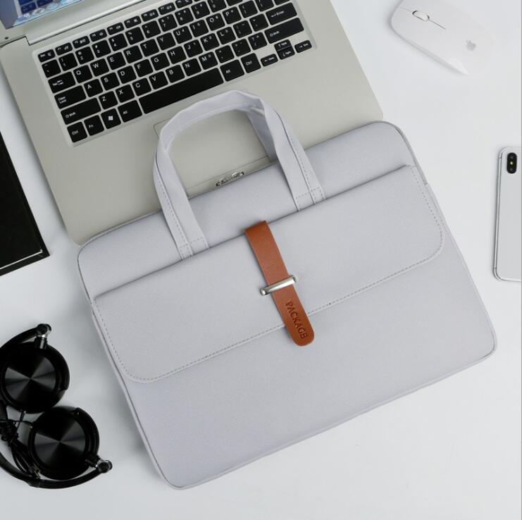 white computer briefcase