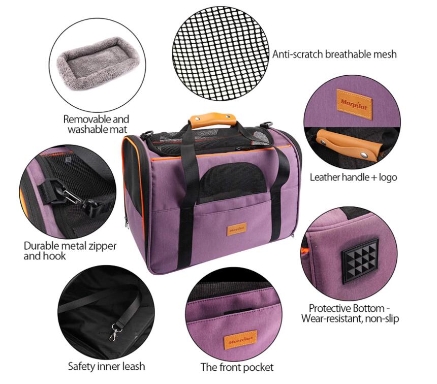 Pet Carrier Bag Purple color