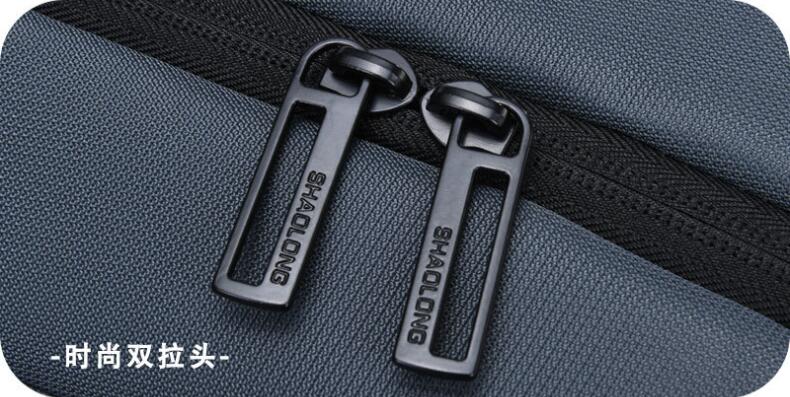 multifunctional computer bag-double zipper head