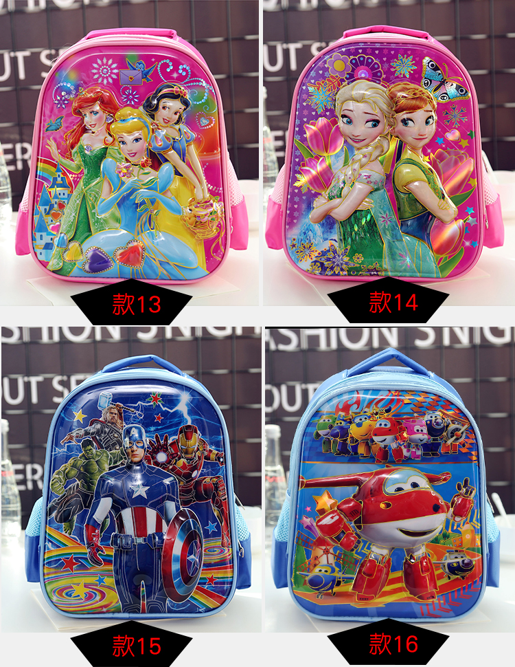 Kids 3D Cartoon School Bag