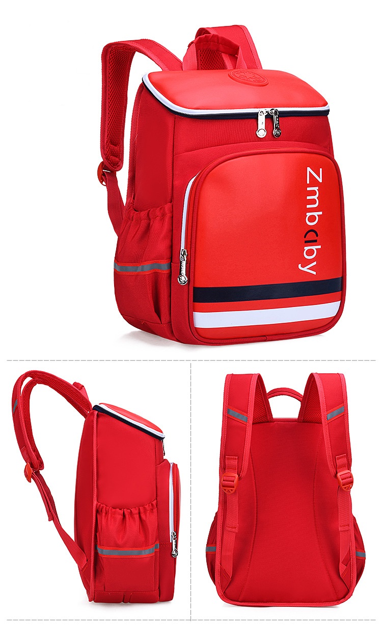 Red of Pupil Schoolbag Kids Book Bag for Primary School