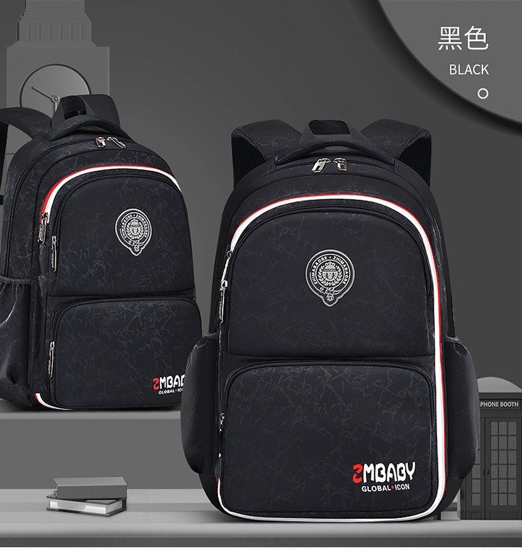 black of Multifunctional Kids School Bag Backpack for Primary School