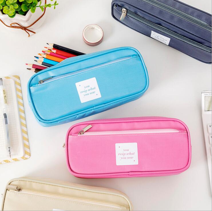 Customize Two Layers Pencil Box Stationery Bag for Student 