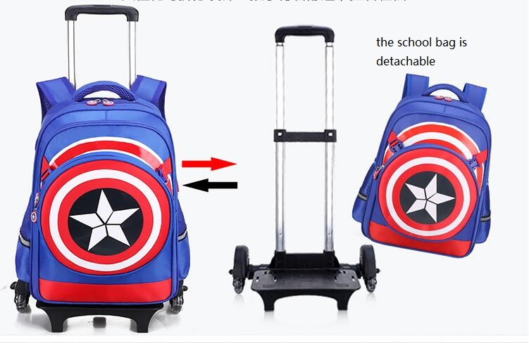 detachable rolling school bag
