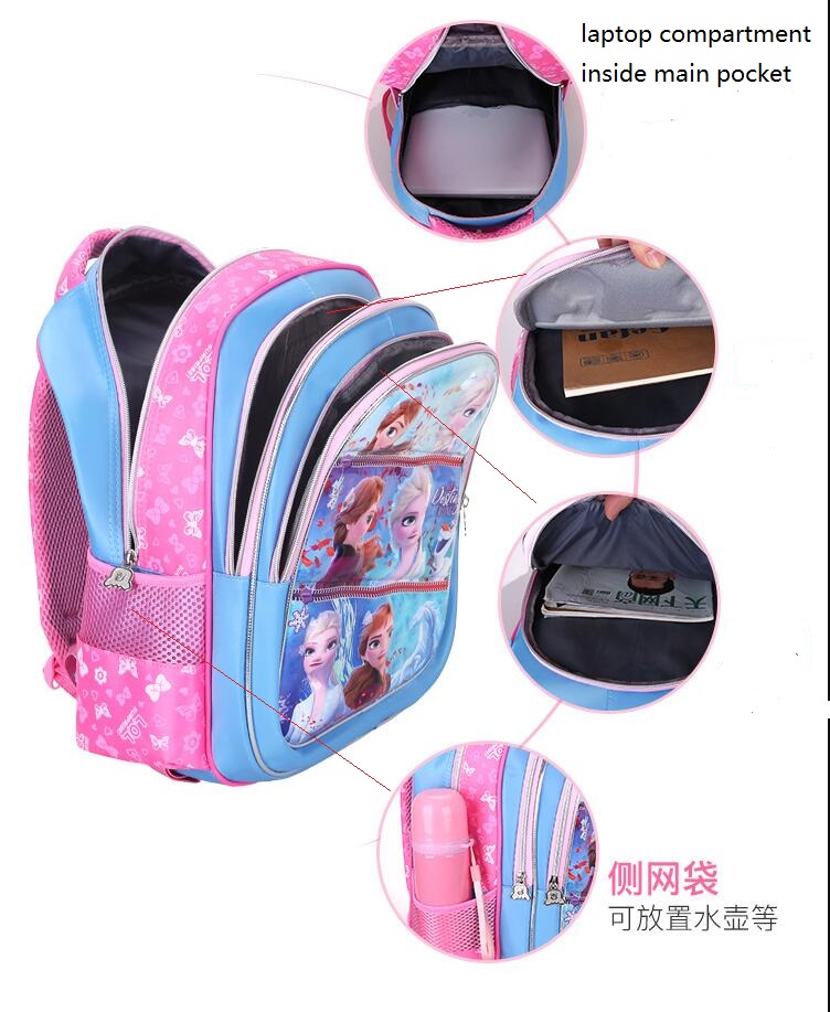 blue 3D Trolley school backpack set