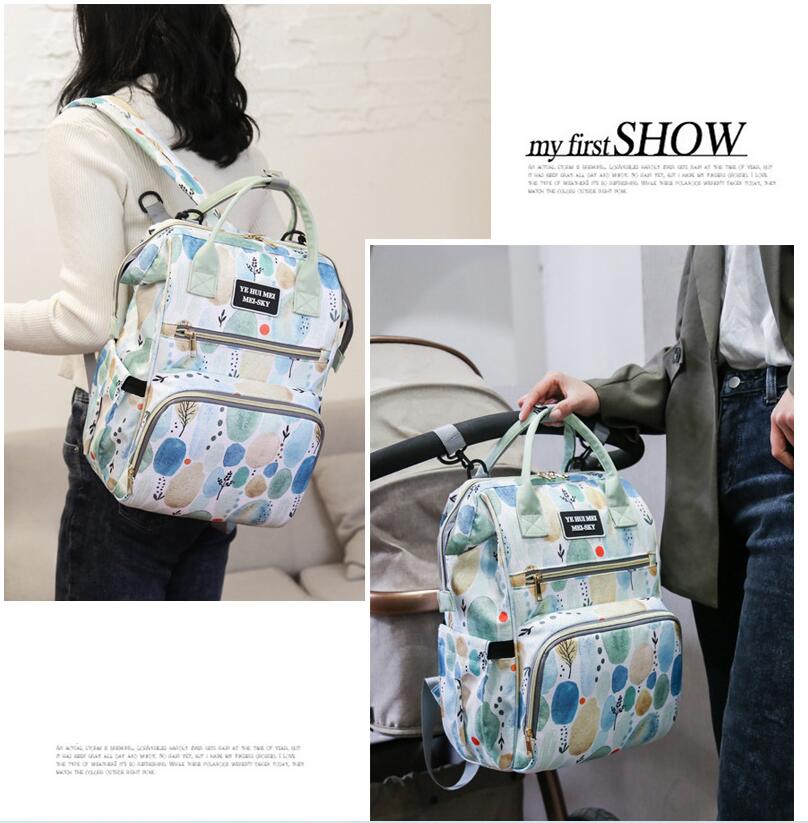 model show of Backpack diaper bag