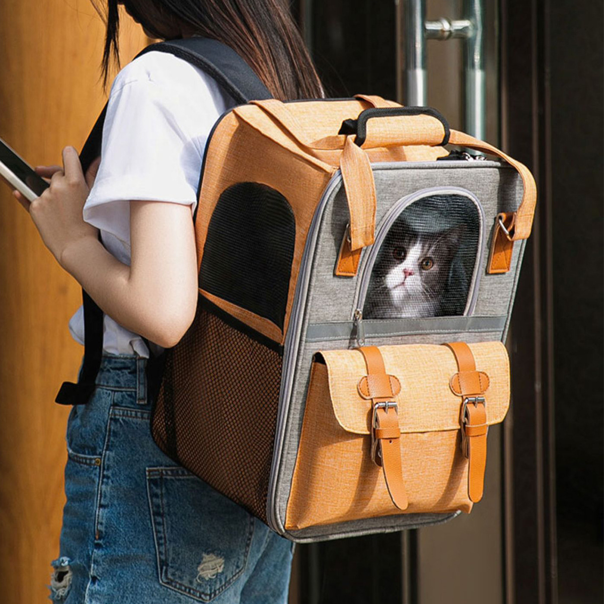 New Style Portable Pet Dog Cat Carrier Backpack Bag for Travel Pet Carrying Bag Pet Cage
