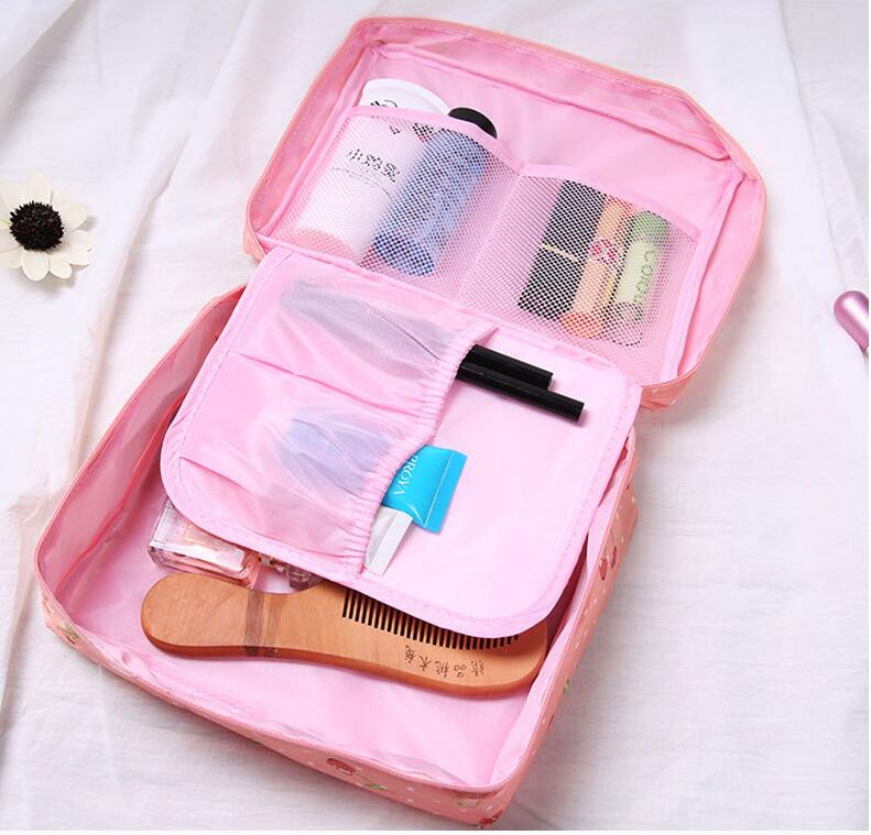 inside of women cosmetic storage bag