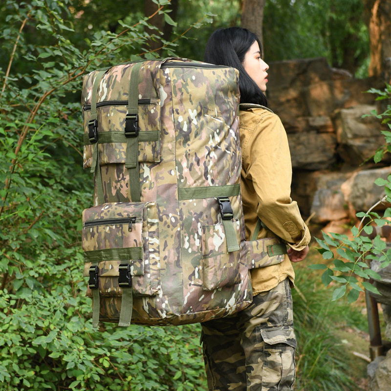 model show of Militray Camouflage Sport Hiking Backpack bag