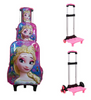 3 in 1 Trolley School Bag Set 3D Trolley Backpack Set for Children