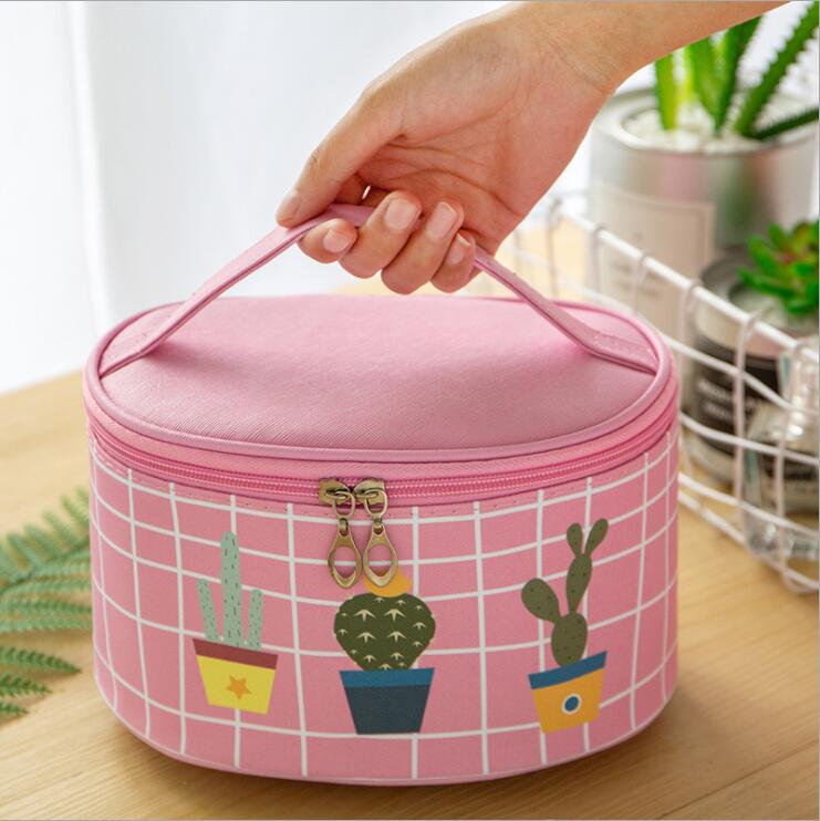 pink PU makeup bag