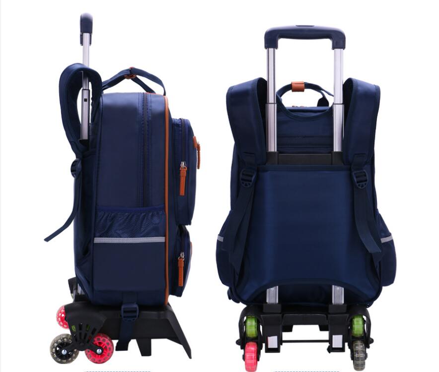 model front display of Rolling School Backpack Bag for Primary school