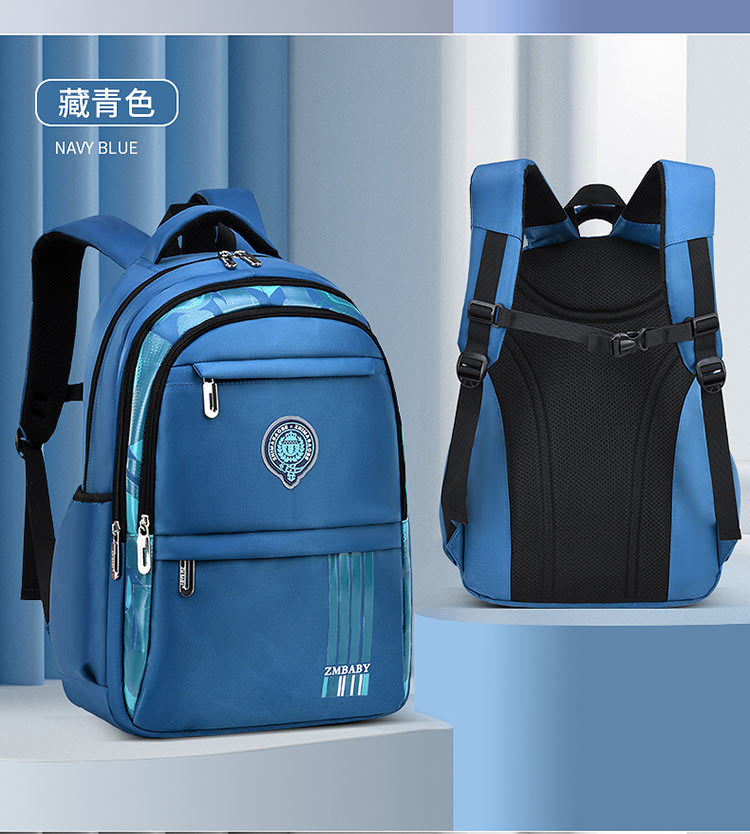 navy blue of Backpack Manufacturer Custom Student School Bagpack for Teenager